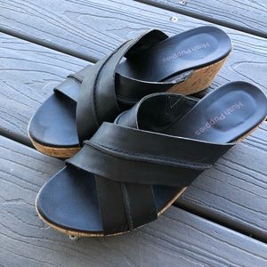 Leather Crisscross Belinda Durante Wedge